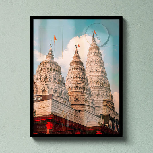 Majestic Shiva Temple - Acrylic Wall Hanging Decor