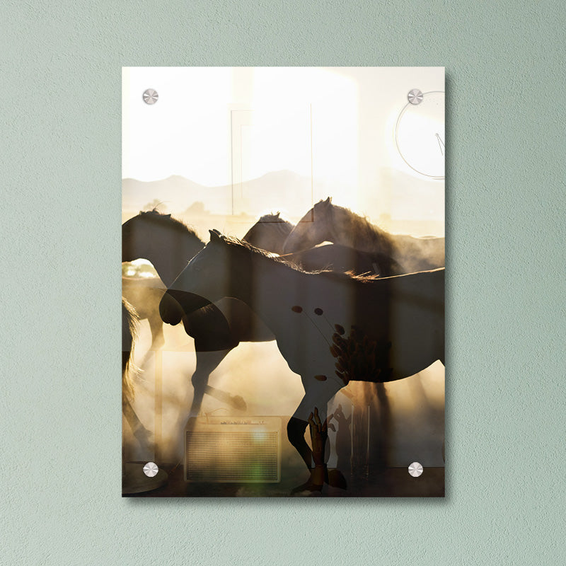 Bold Stallion Silhouettes - Acrylic Wall Hanging Decor