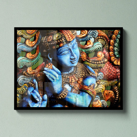 Krishna Harmony Wall Sculpture - Acrylic Wall Hanging Decor
